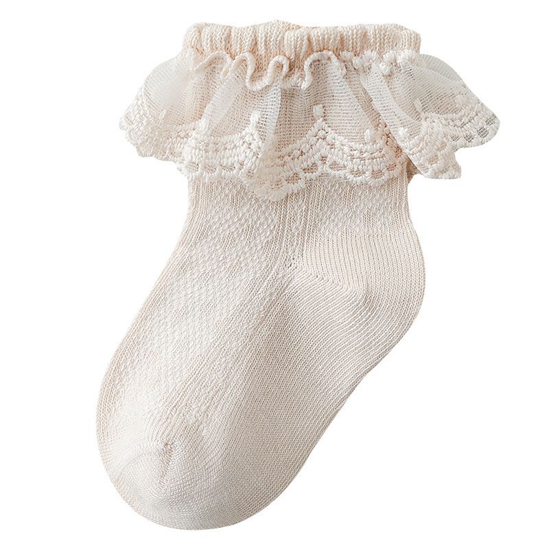 4pcs Baby Girl Socks Super Soft Baby Ruffle Socks Lace Socks for Baby Girls Cute Baby Girl Ruffle Socks 3-5 years old — image 5