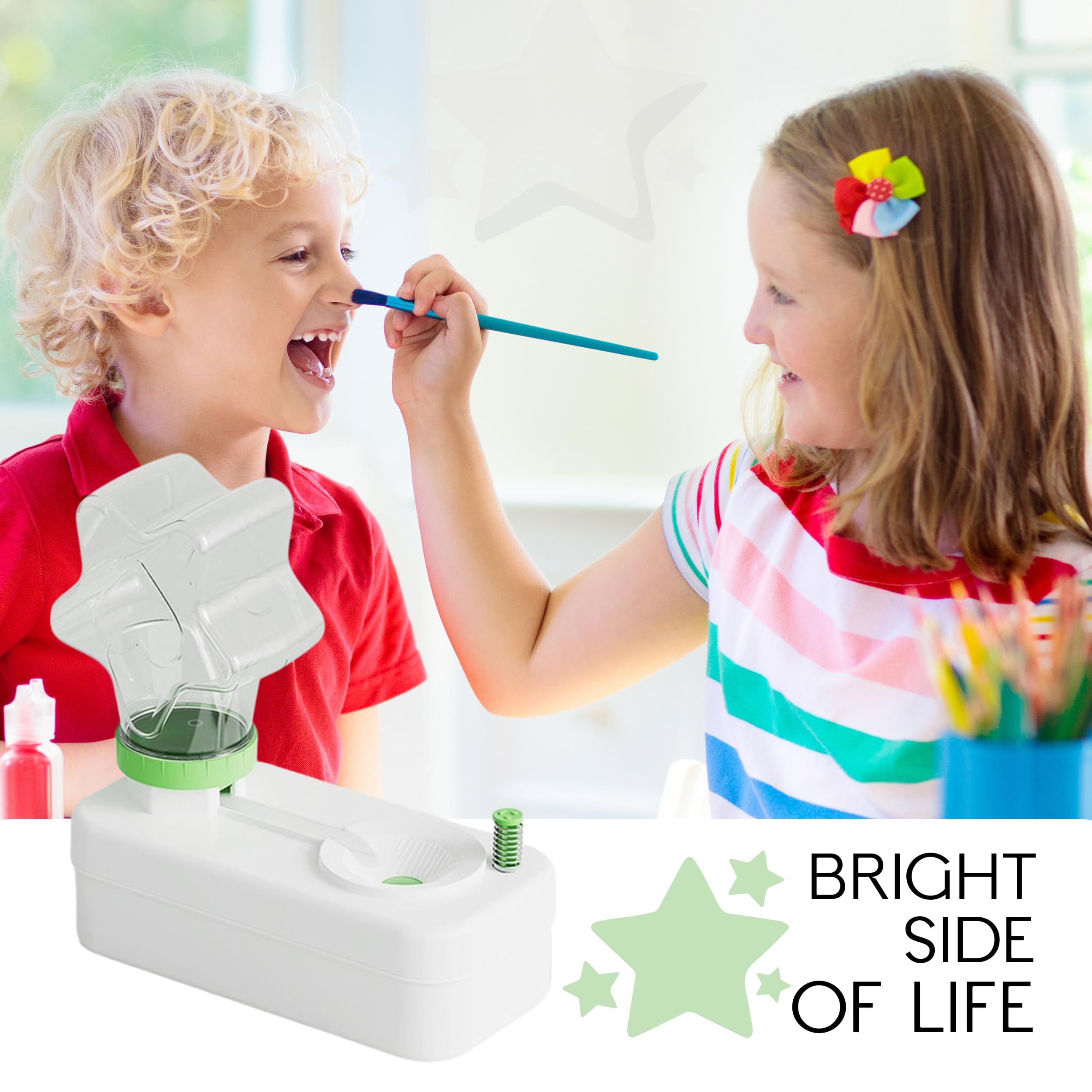 Paint Brush Cleaner Tool for Kids – Paint Brush Rinser with Bottle in Star Shape Cleaning Tool for Painting Brush Rinser (Green) — image 4