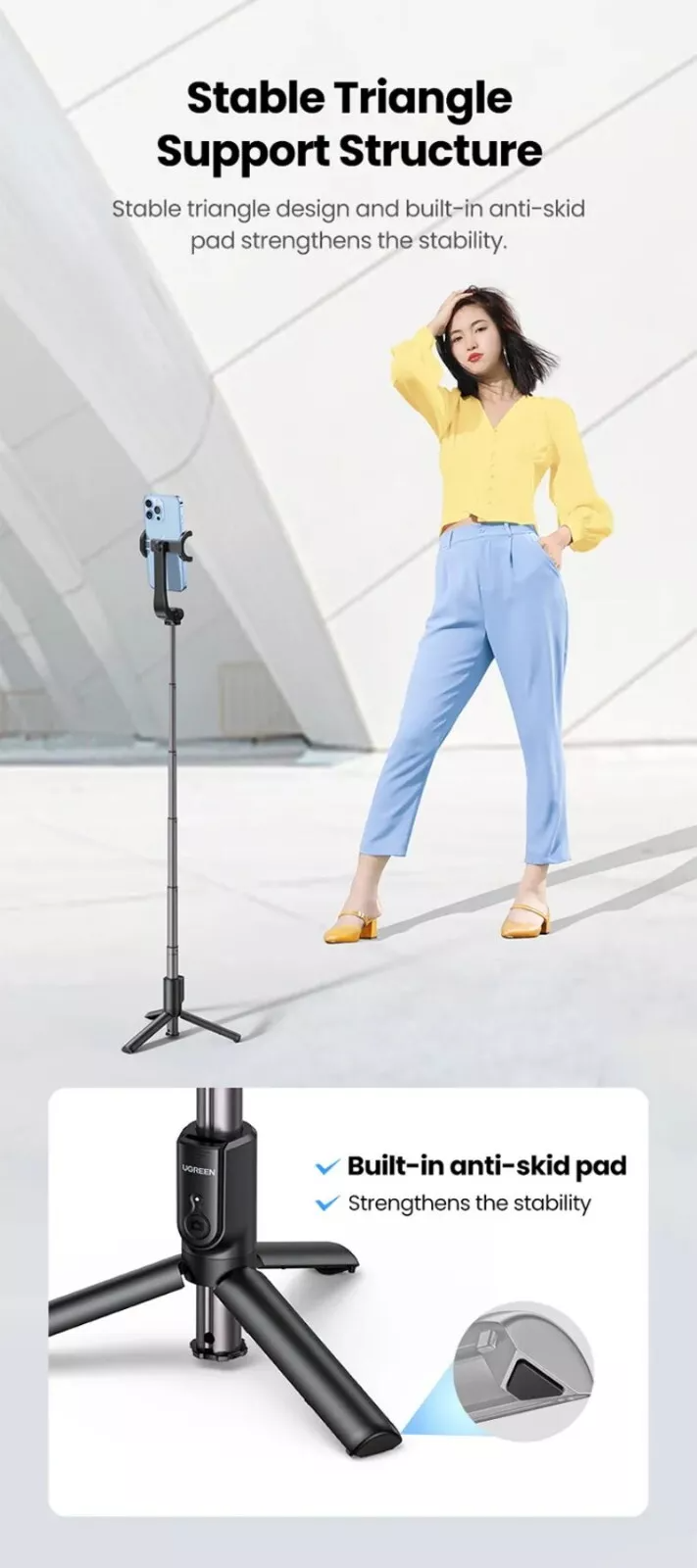 UGREEN 50735 Tripod Selfie Stick — image 4