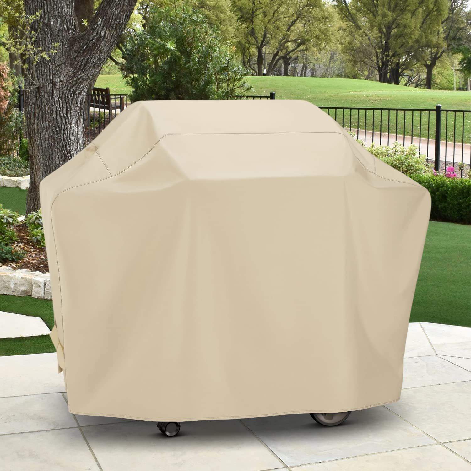 Grill Cover 60 Inch, Outdoor Heavy Duty Waterproof BBQ Grill Cover, All Grills and More, Beige Grill Cover โ image 5
