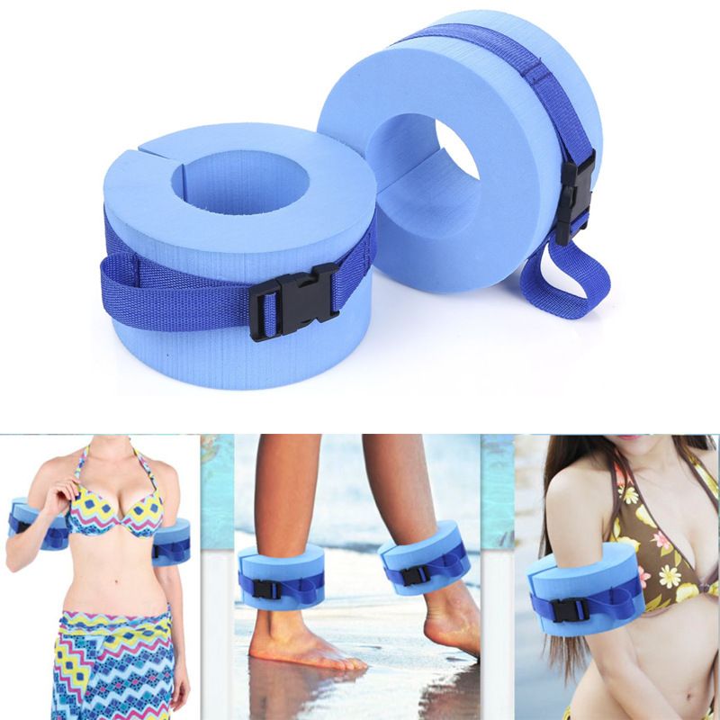Swim Arm Band Set, Foam Swim Aquatic Cuffs,Water Aerobics Float Ring,Swim Float Sleeves Arm Float Armlet,Ankles Arms Belts — image 4