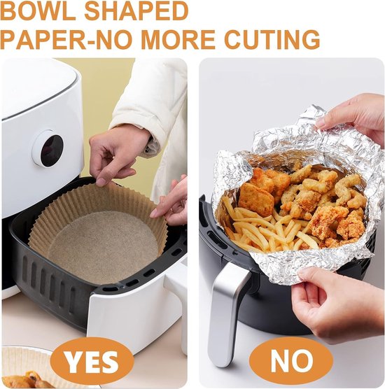100 Airfryer Baking Pans - Round Baking Pans 23cm - Food Safe - BPA Free - Non-Stick Airfryer Pans - Easy to Clean - Suitable for Airfryers from 3-8 litres — image 2