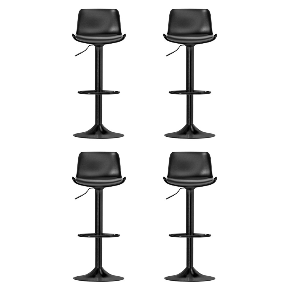 Artiss 4x Bar Stools Padded Seat Gas Lift Black — image 3