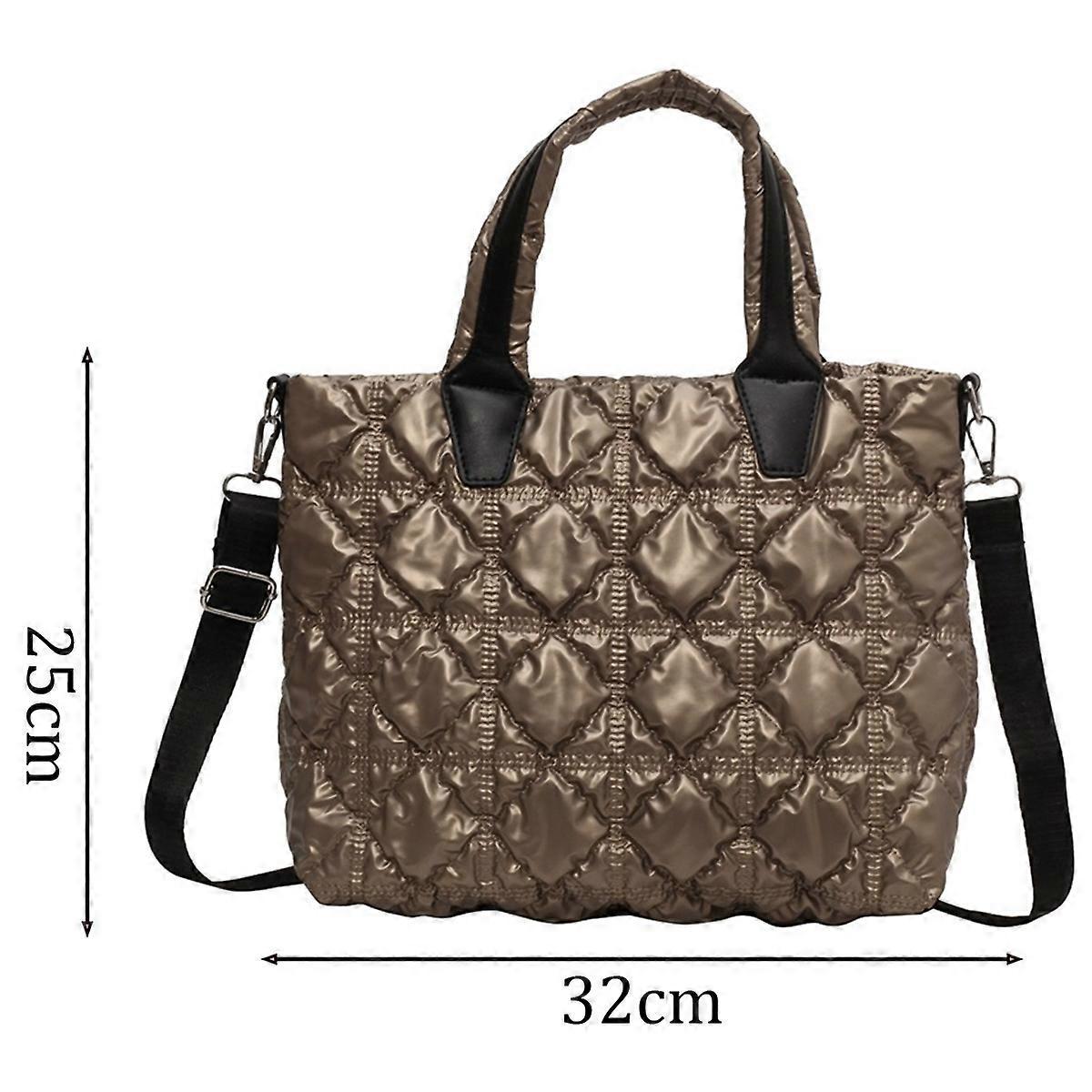 Women's Puffer Tote Quilted Crossbody Puffy Bag Quilted Tote Bag — image 4