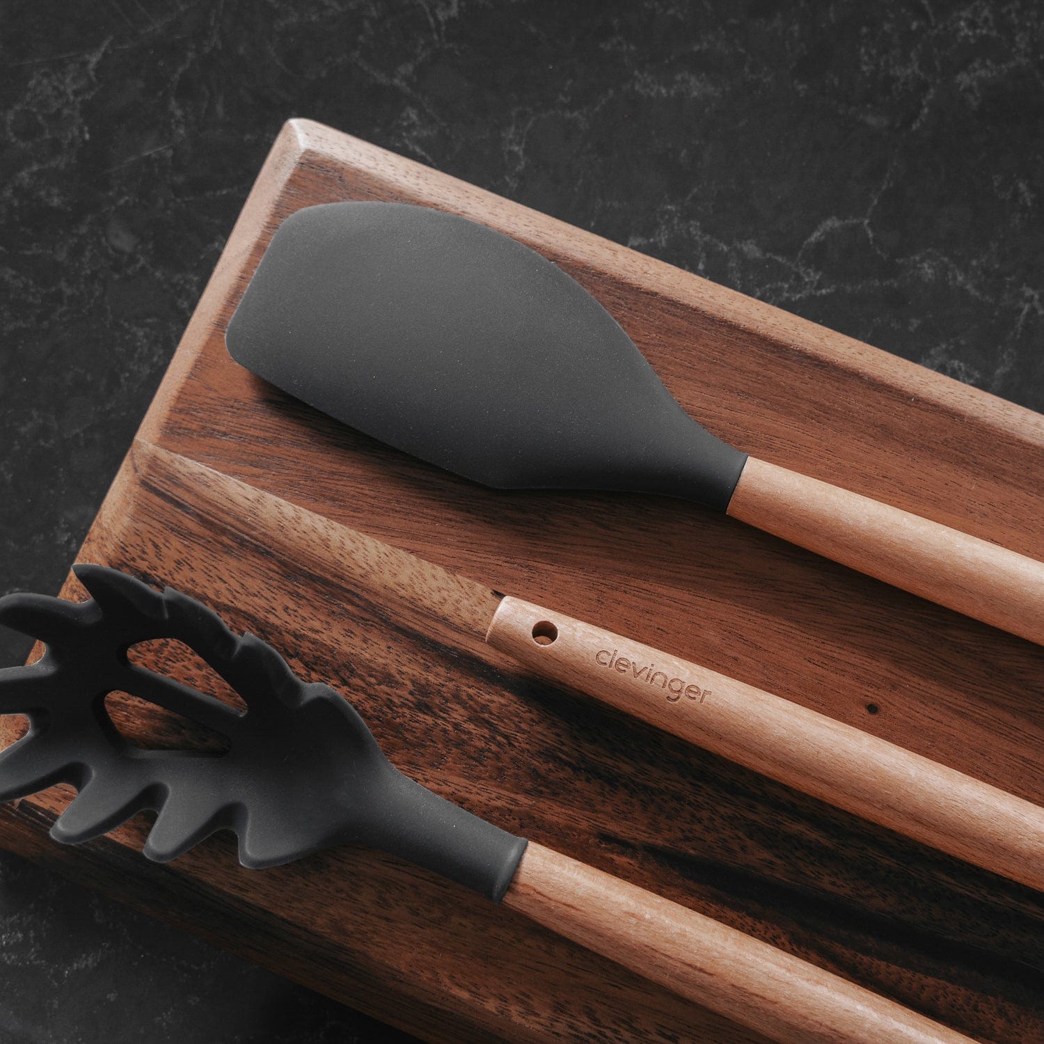 Beechwood & silicone spatula charcoal — image 3