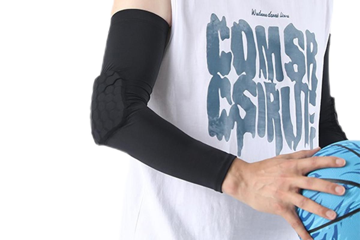 2 Pcs Tennis Elbow Compression Support Sleeve for Golfers Elbow relaxation Workout Weightlifting Elbow Brace with Honeycomb Lining -Black / L β image 3