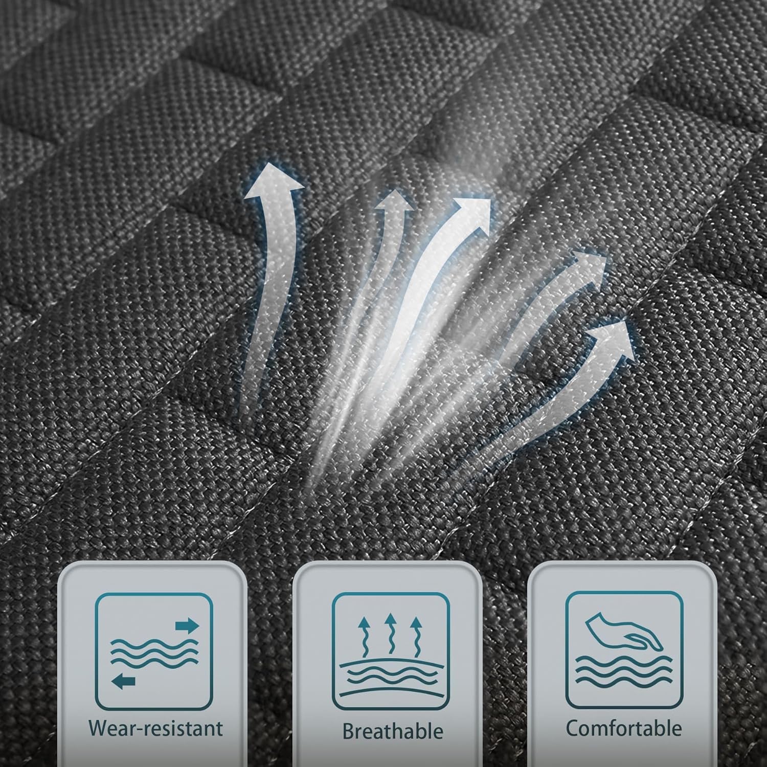 Black Back Seat Cover, Rear Car Seat Cover for Cars Truck SUV,Seat Covers with Storage Pocket,Bottom Auto Seat Cushion Pad Mat for Most Vehicles-Black,1 Pcs — image 5
