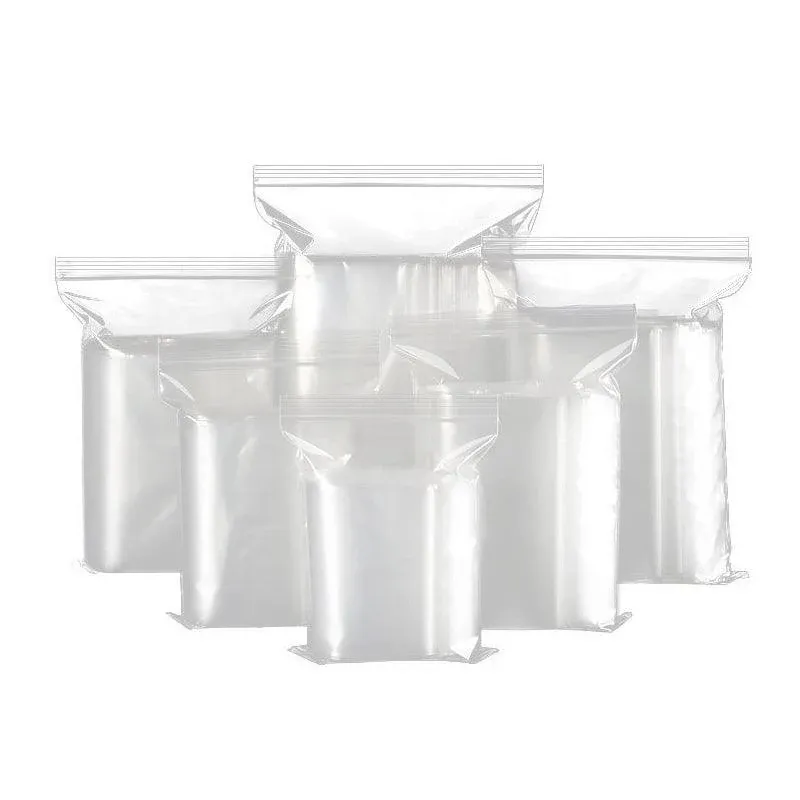 10/100PCS Thick Resealable Ziplock Bags in 12 Sizes Zip Lock Plastic Bags - 4x6cm-10pcs โ image 3