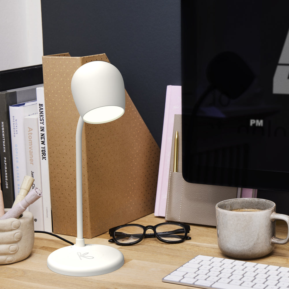 Kreafunk Ellie Lamp W/ Qi Charger And Bluetooth Speaker - White โ image 3
