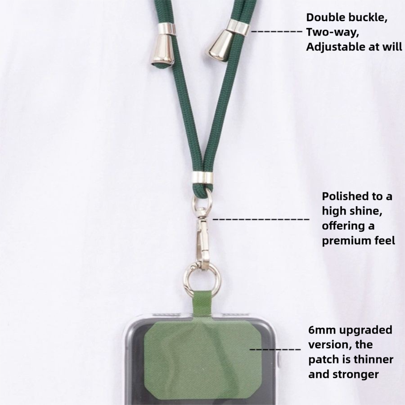 3-Pack Adjustable Blue Crossbody Phone Lanyards – Dual Wear Modes, Two-Ways of Hanging,Ultra-Slim 0.6mm Patch — image 3