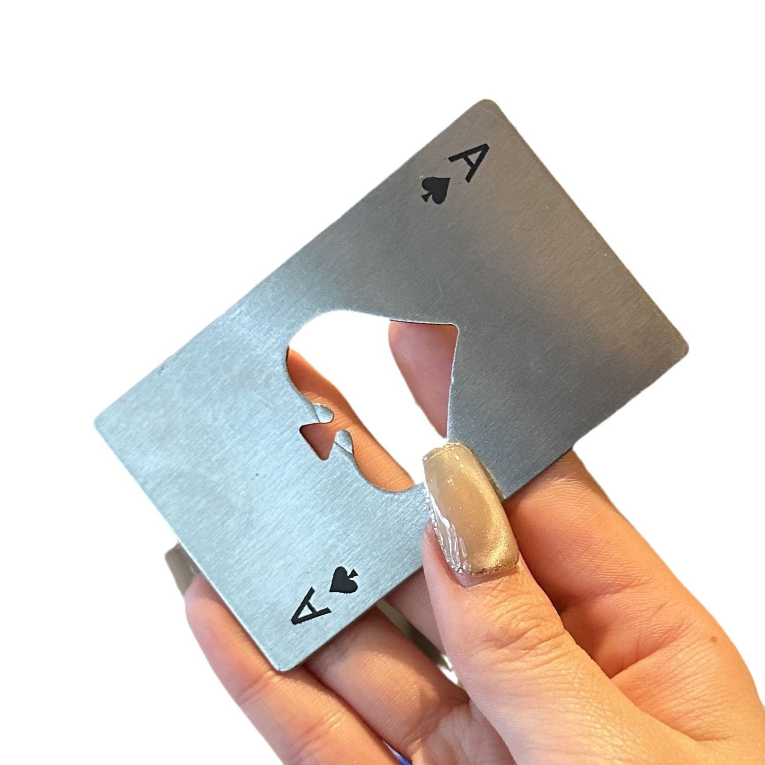 Bottle Opener- Bottle Opener Credit Card Size Pocker Cap Opener Portable Stainless Steel Can Opener ( Silver) — image 5