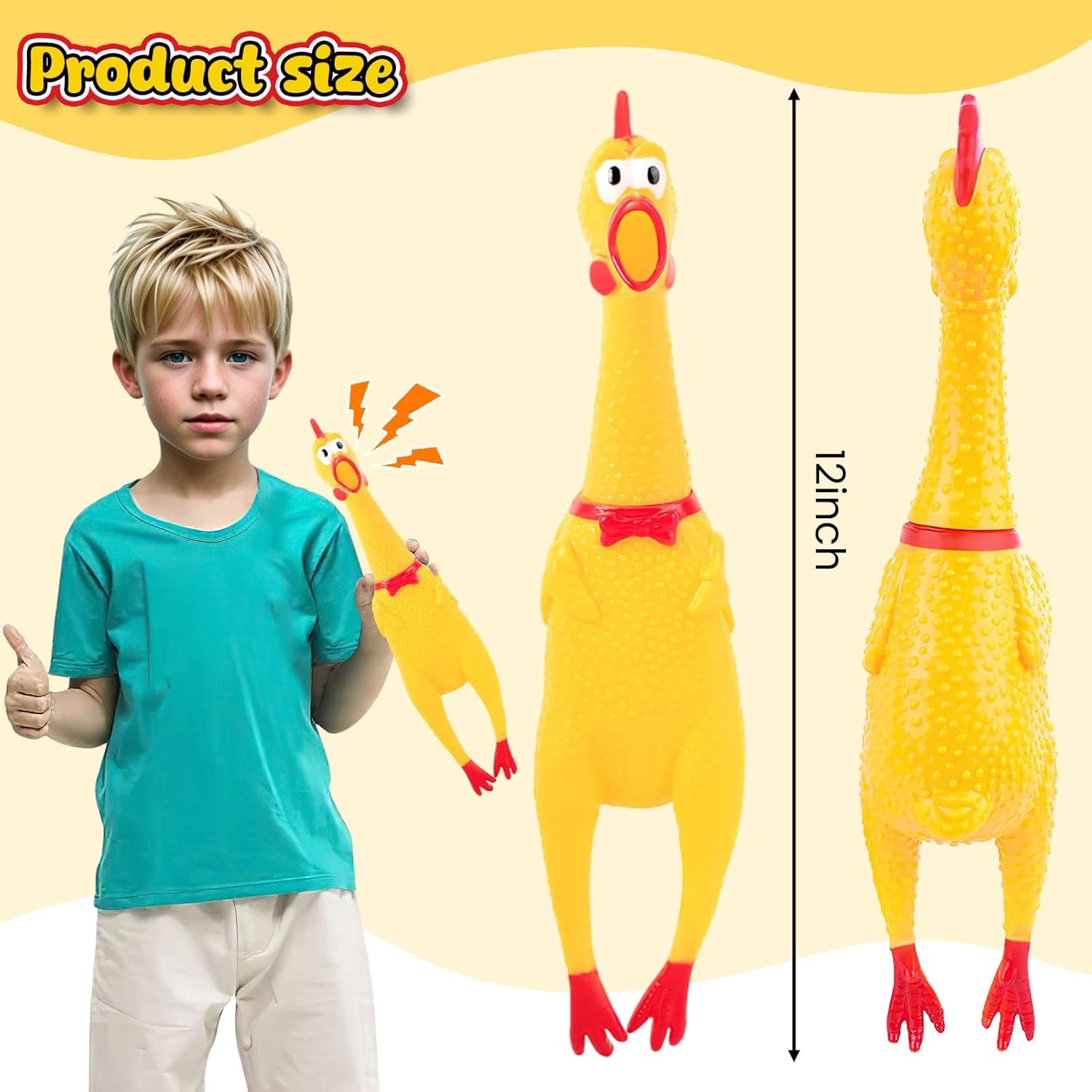 Screaming Chicken & Squeaky Chicken Dog Toy – Two Hilarious Prank Toys for Fun, Stress Relief & Play — image 3