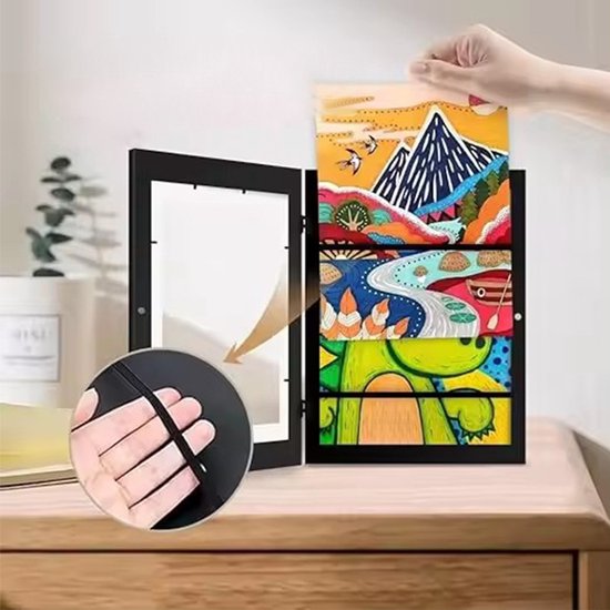 Interchangeable frame - children's drawing - Interchangeable frame A4 - Children's artwork - children's drawings interchangeable frame - Photo frame Poster — image 2