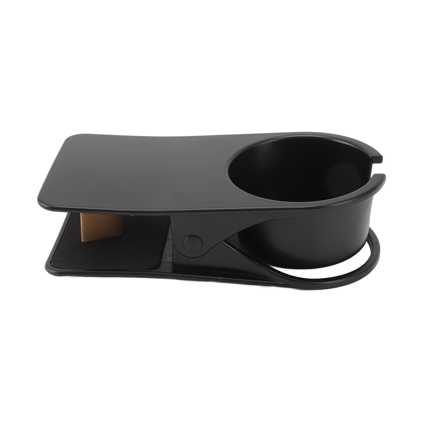 Cup Holder Clip Desk Side Glass Mug Bottle Clamp Stand Plastic for Home Office Storage Black — image 6
