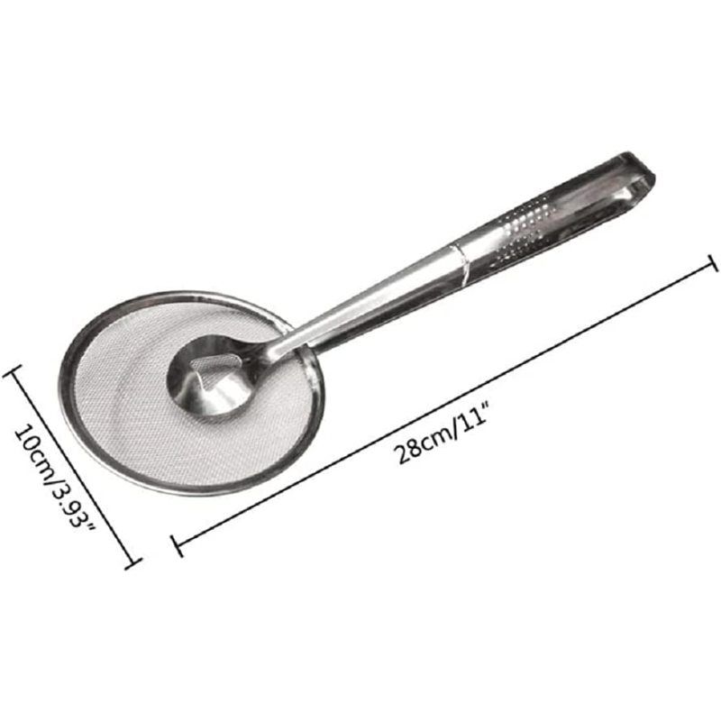 2-in-1 Stainless Steel Filter Spoon with Clip Food Kitchen Oil-Frying Multi-Functional BBQ Filter Clamp Kitchen Tools (2pcs) โ image 4