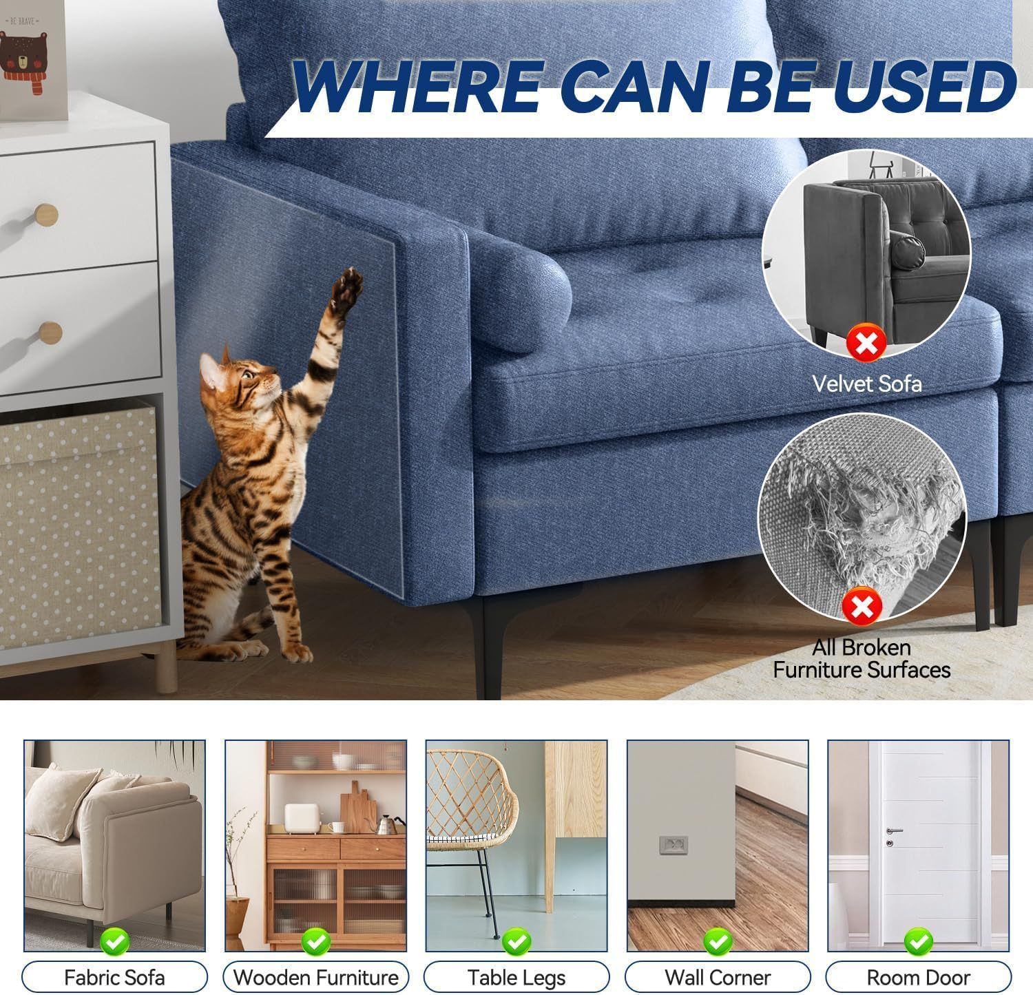 PVC Anti-Scratch Protective Film Self-Adhesive Cut-to-Size Pet Furniture Guard — image 4