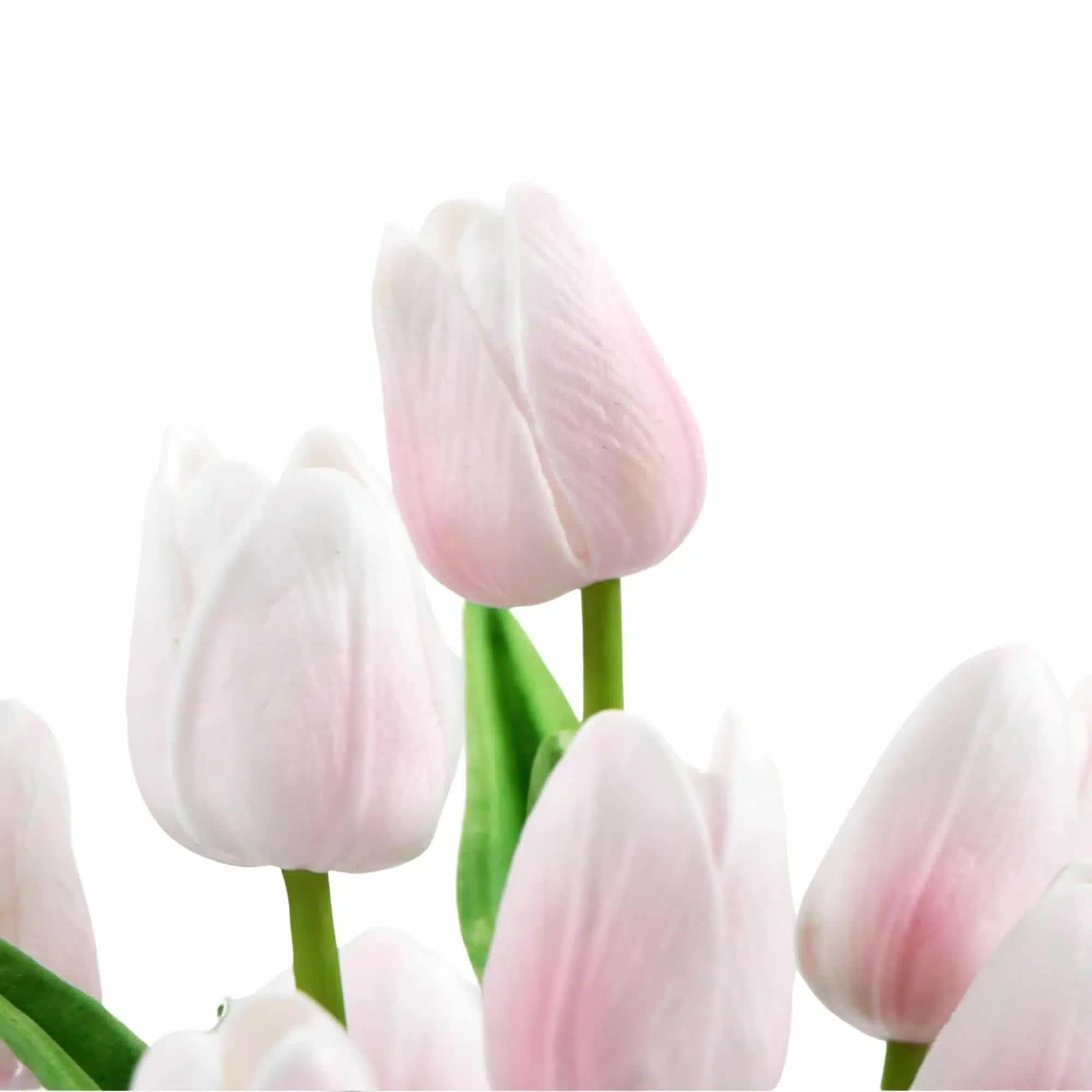 Flowering Pink Artificial Tulip Plant Arrangement With Ceramic Bowl 35cm โ image 4