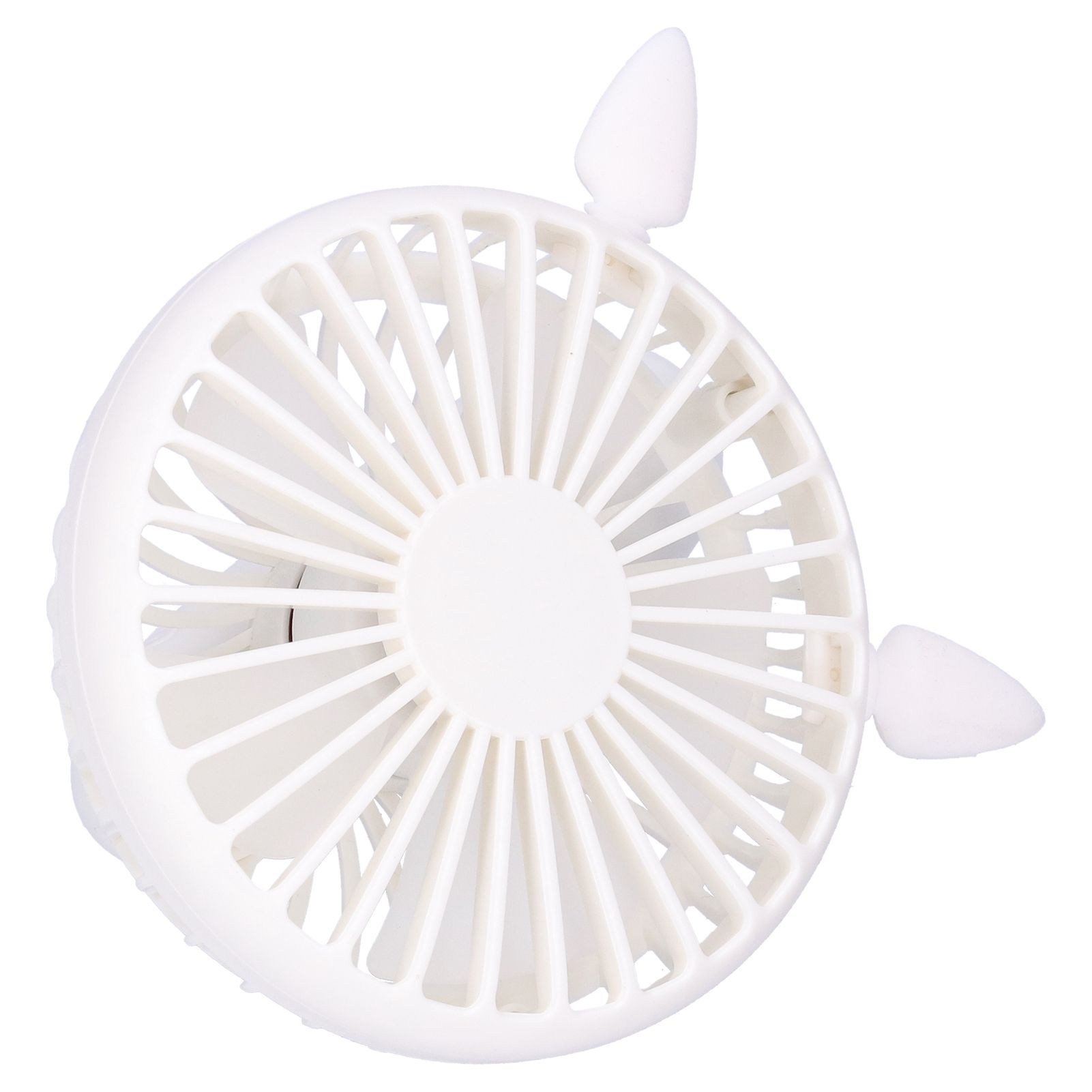 Portable Fan 180 Degrees Rotation Desktop USB Rechargeable Electric Mini Cooling FanWhite — image 2