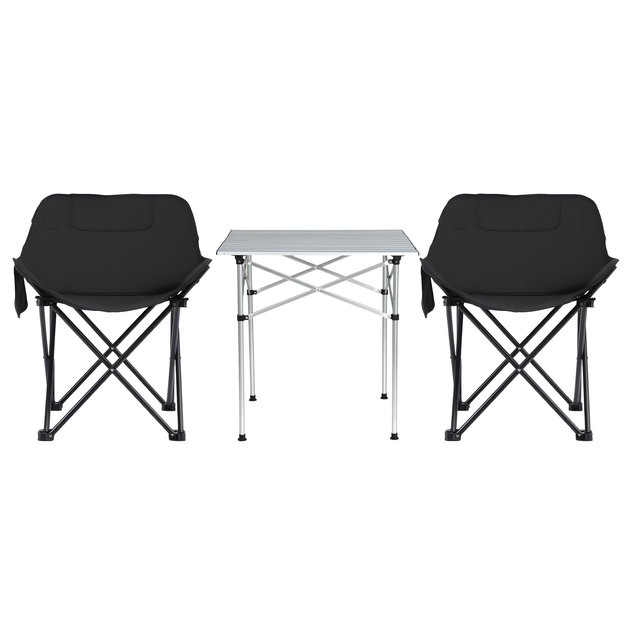 Weisshorn 3pc Camping Table Chair Set Outdoor Folding Aluminium Portable Picnic — image 3