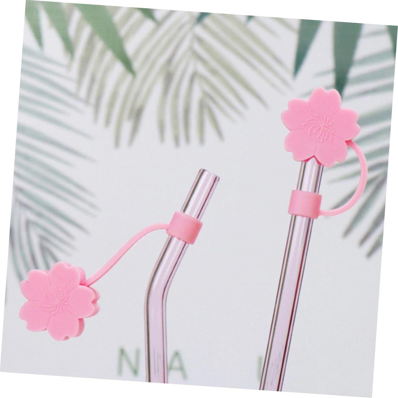 4Pcs drinks girl top cover Glass accessories sucker Dust plug protector hawaii Cartoon cap summer skull straw supplies Cute โ image 5