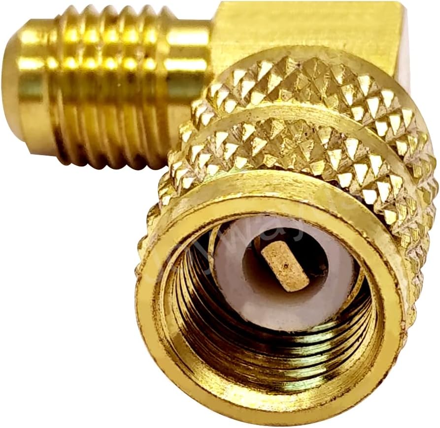 1/4" SAE Male to 5/16" SAE Female Flare Swivel Port 90 Degrees Elbow Adapter for R410A Mini Split HVAC System (Pack of 2) — image 3