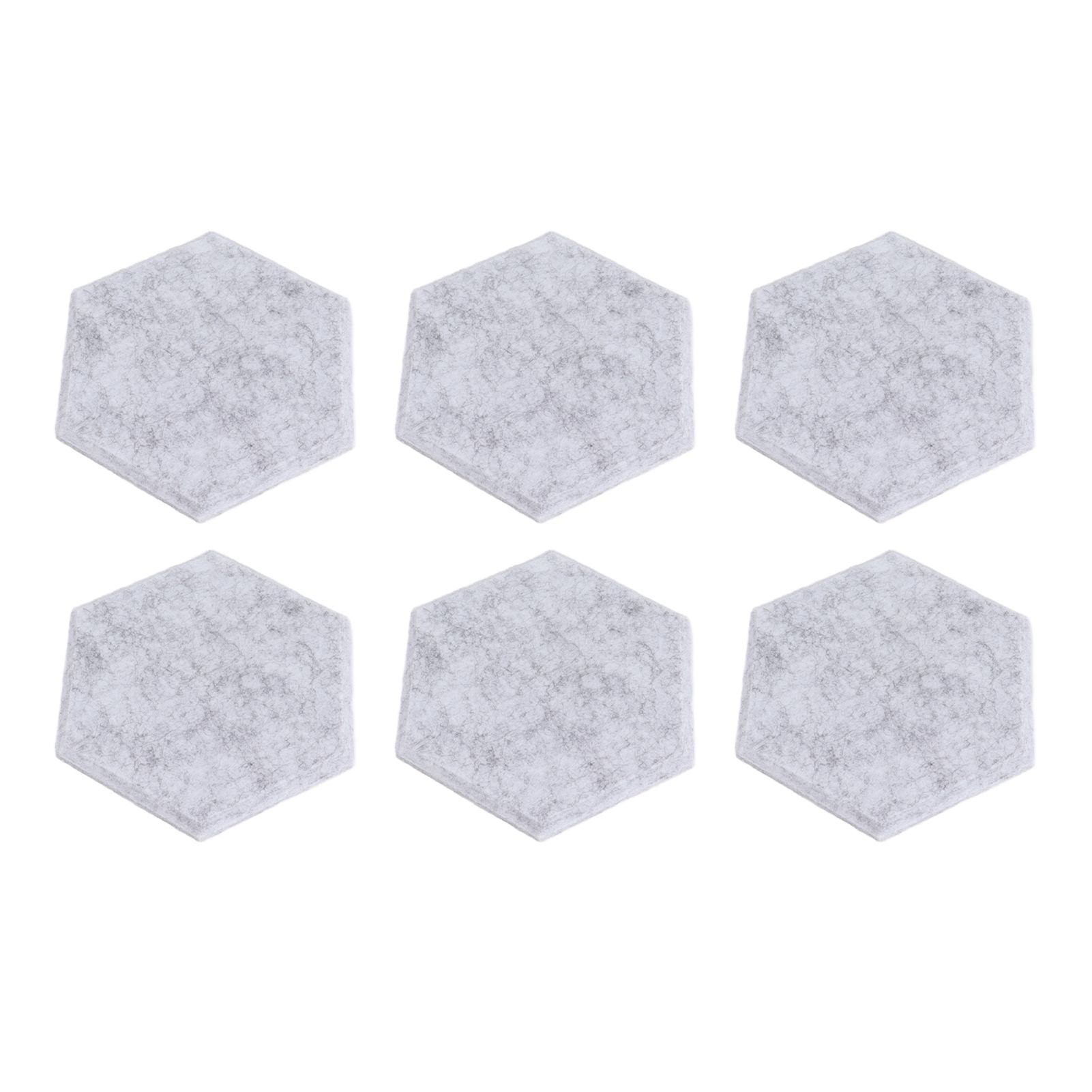 12PCS Hexagon Acoustic Panels High Density Sound Absorbing Panels Sound Proof Beveled Edge Wall Panels 14x12x7cm Light Gray โ image 2