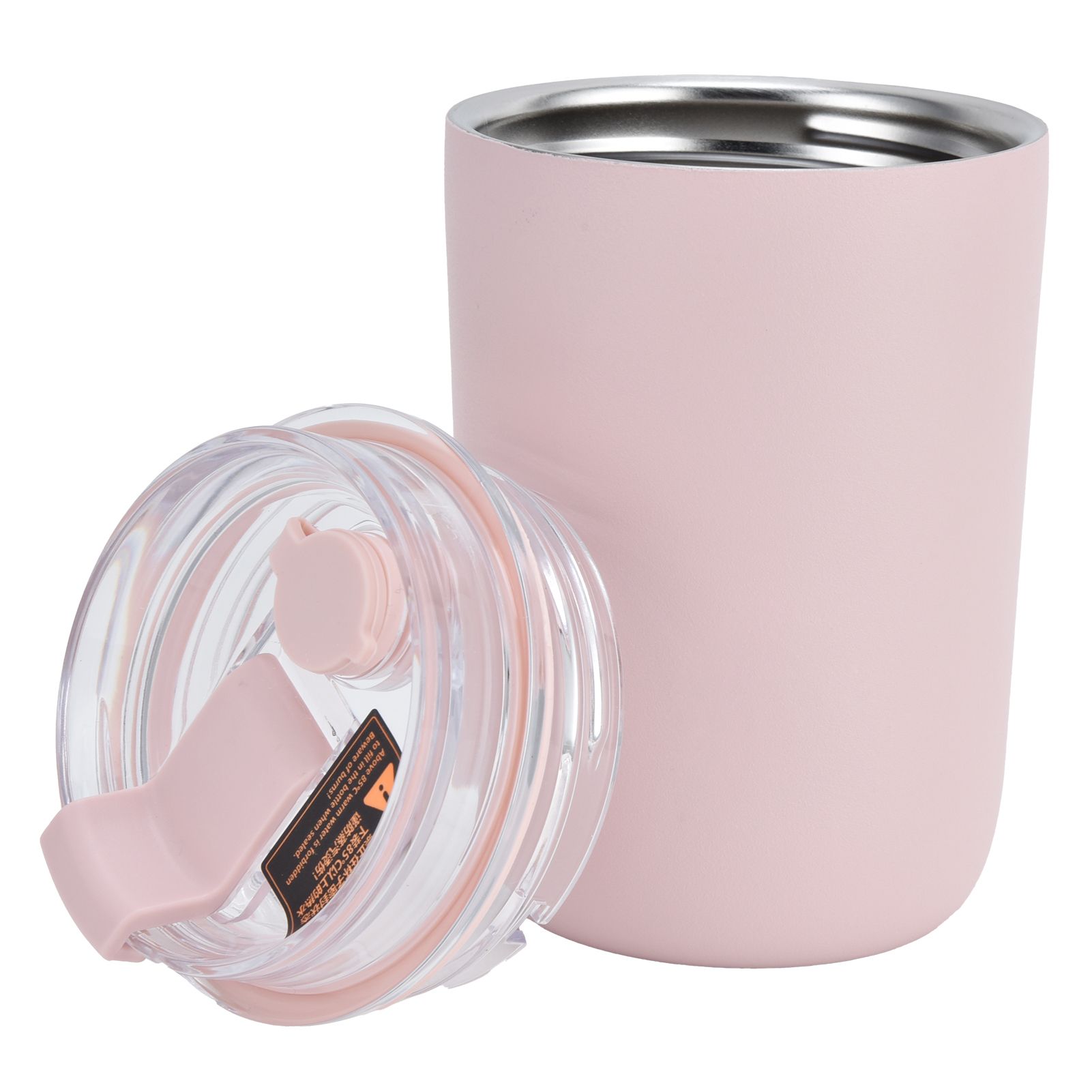 280ml Coffee Cup Household Portable Large Capacity Silicone Stainless Steel Vacuum Flask for Birthday GiftPink โ image 5
