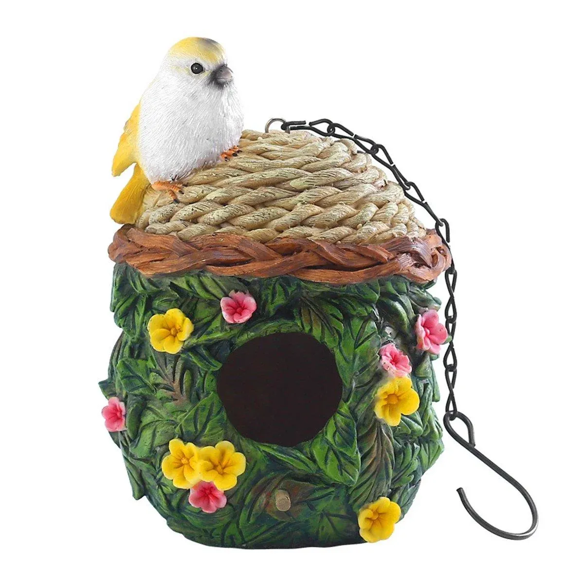 Resin Hanging Birdhouse Outdoor Garden Birdhouse for Birds Wild Birds Nesting โ image 2