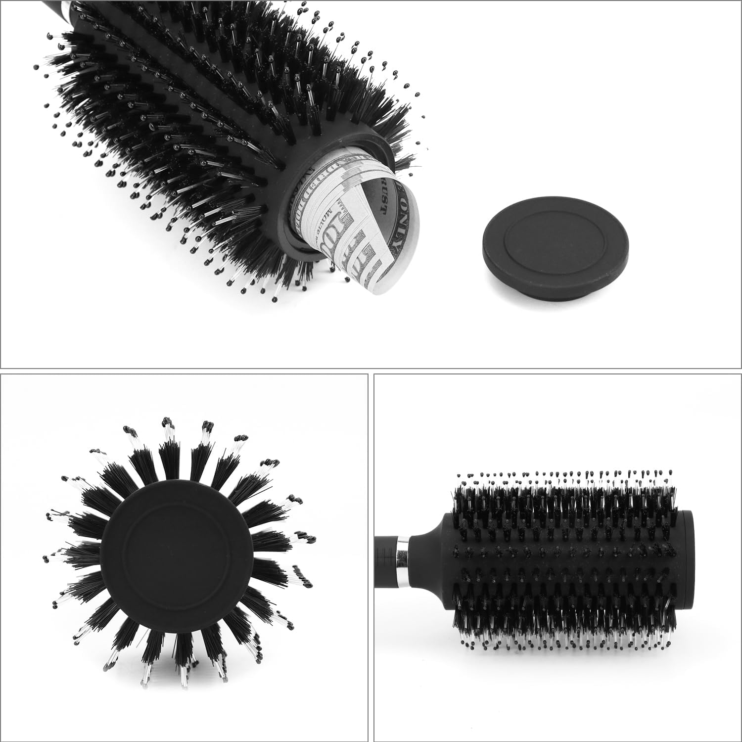 Diversion Safe Hair Brush - Discreet Hidden Compartment for Money, Jewelry, and Valuables, for Home and Travel Security, 2 Pack — image 4