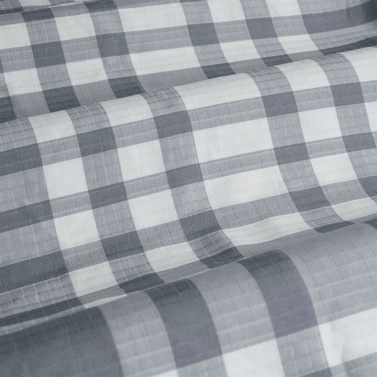 Ardor Ronan Grey Plaid Jacquard Quilt Cover Set Queen โ image 4