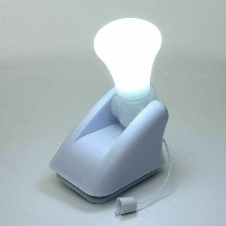 Portable Pull Wall Light Lamp Battery Powered Closet Light with Pull Chain Indoor Cord Light Bulb Fixture Self（2pcs） — image 4
