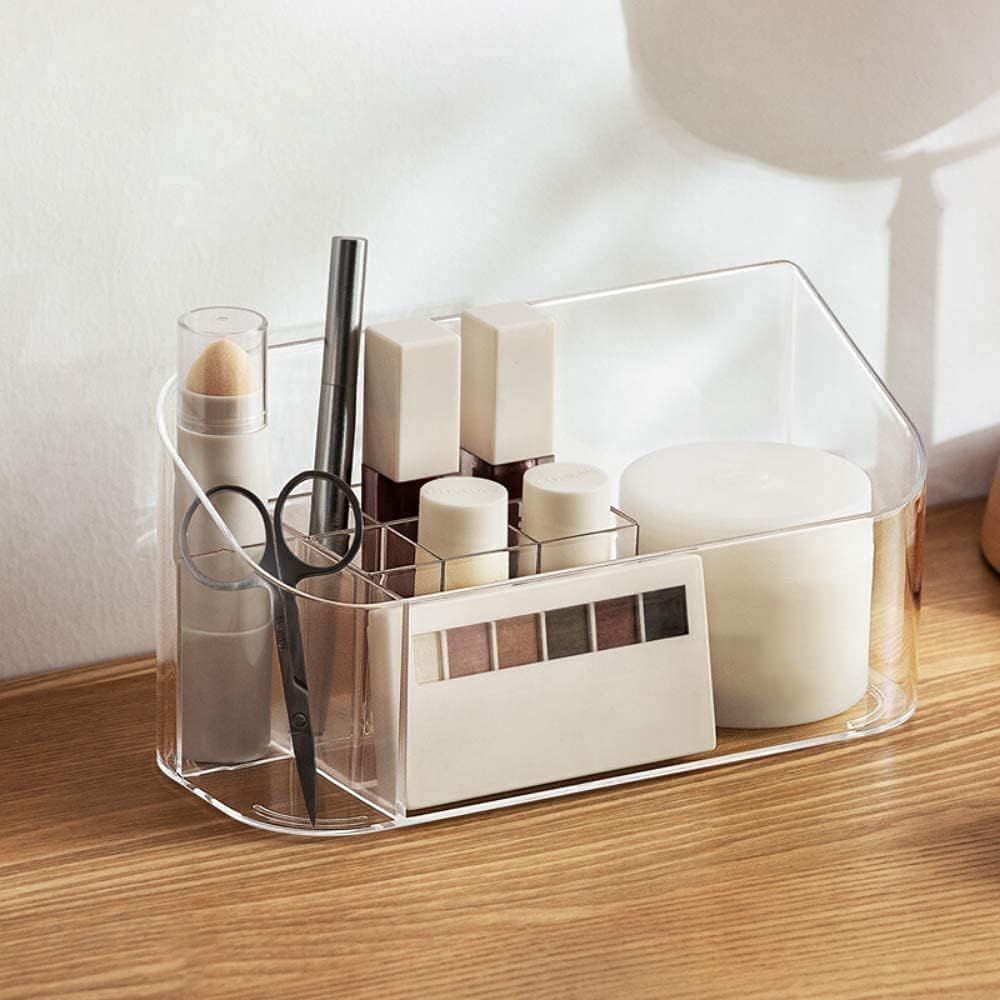 Acrylic cosmetics storage cabinet, cute small transparent dresser, bathroom corner, beauty and skin care lotion storage box — image 5