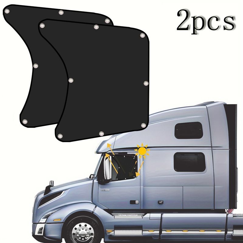 2 Pack Semi Truck Window Shades, Universal Truck Side Window Sun Shade RV Glare Shield Accessories โ image 2