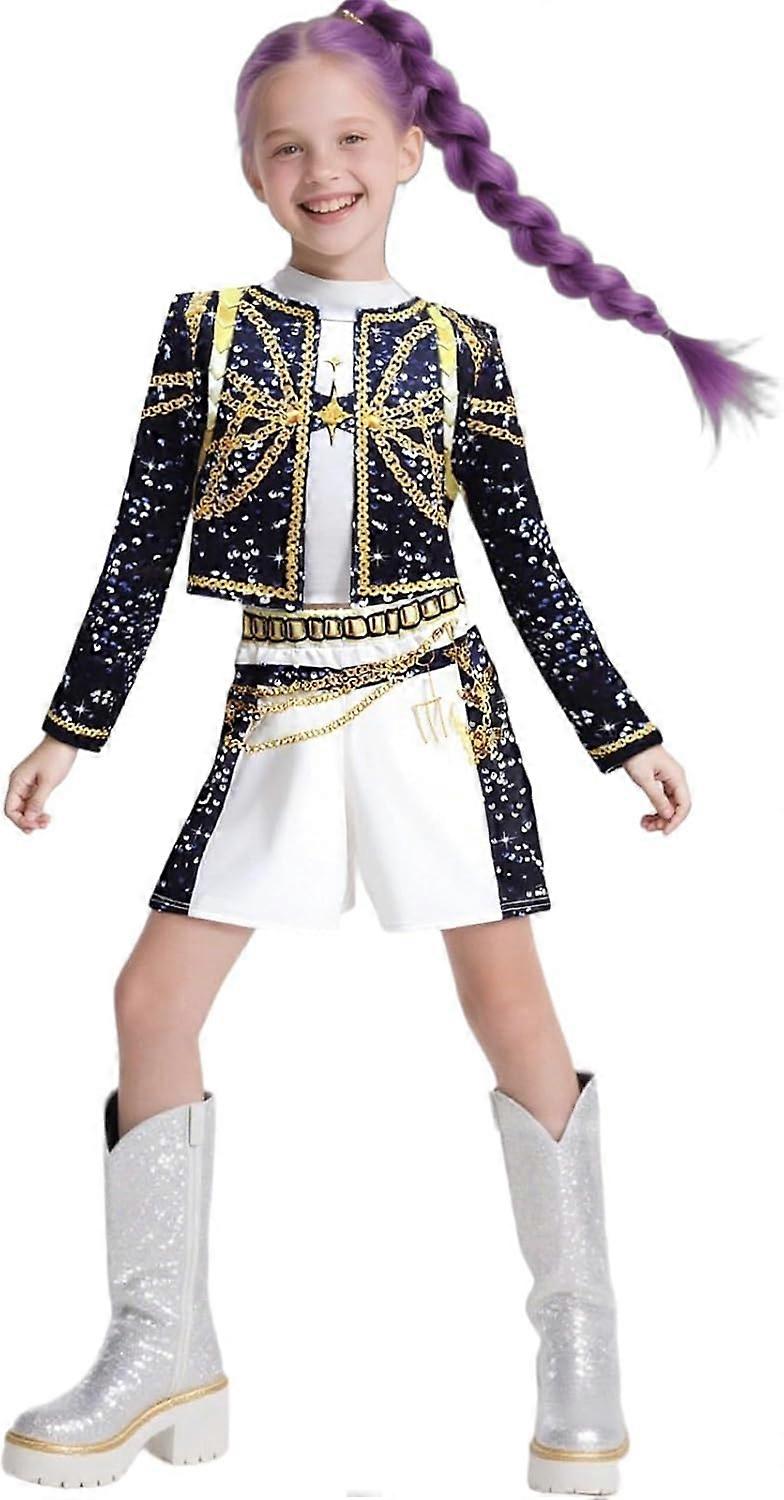 Halloween Deals Kpop Demon Hunters Dress for Girls - Rumi Mira Zoey Fancy Dresses for Kids A05 140