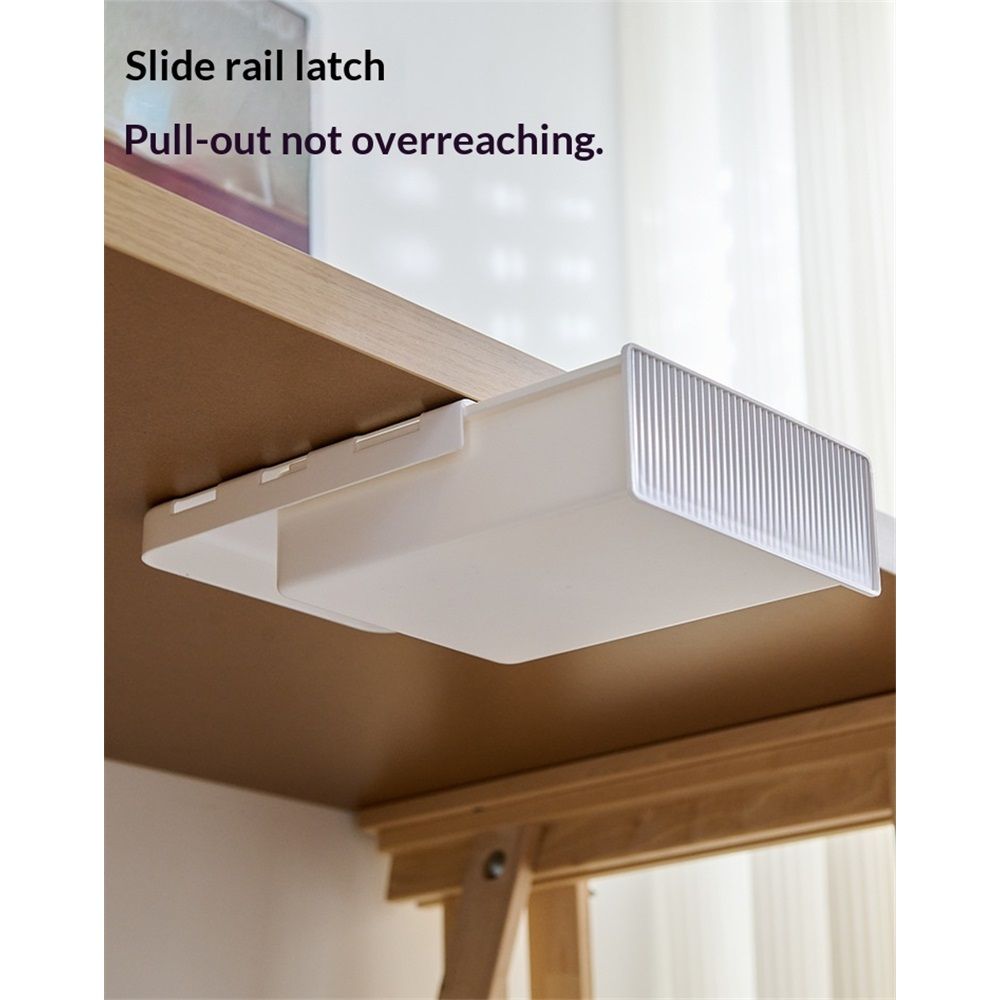 Under Desk Drawer - Large Under Table Hidden Drawer Desk Accessories & Workspace Organizers Desktop Storage Pencil Slide Out Organizer โ image 3