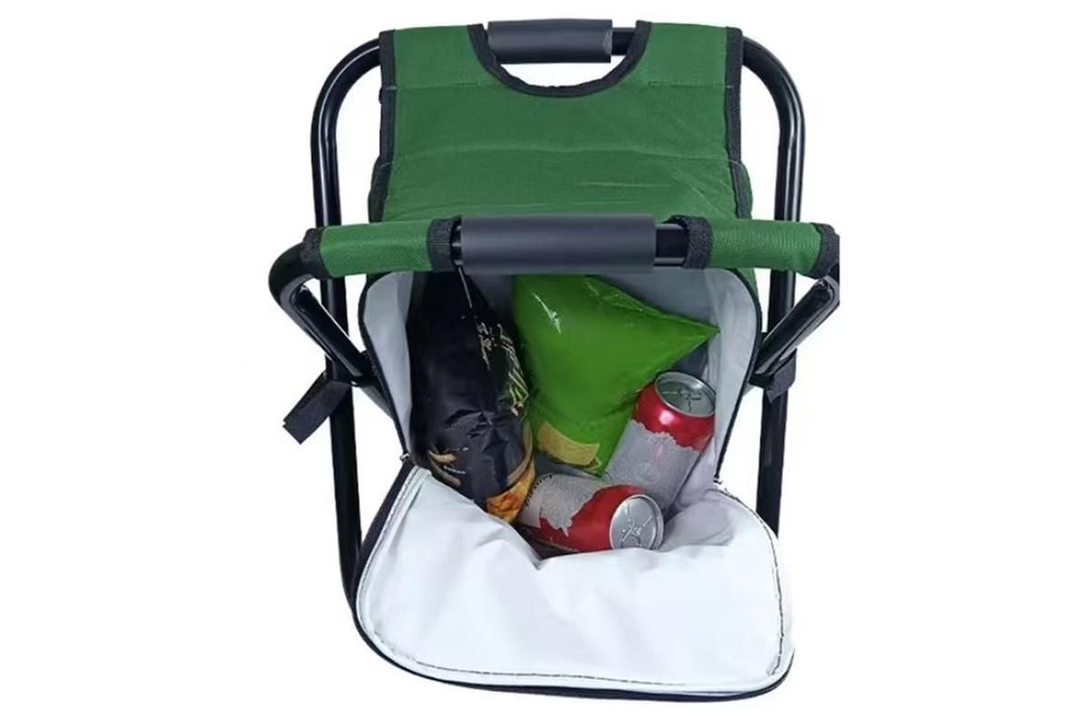 Portable Cooler Stool Multi-Function Folding Fishing Chair - Green — image 4