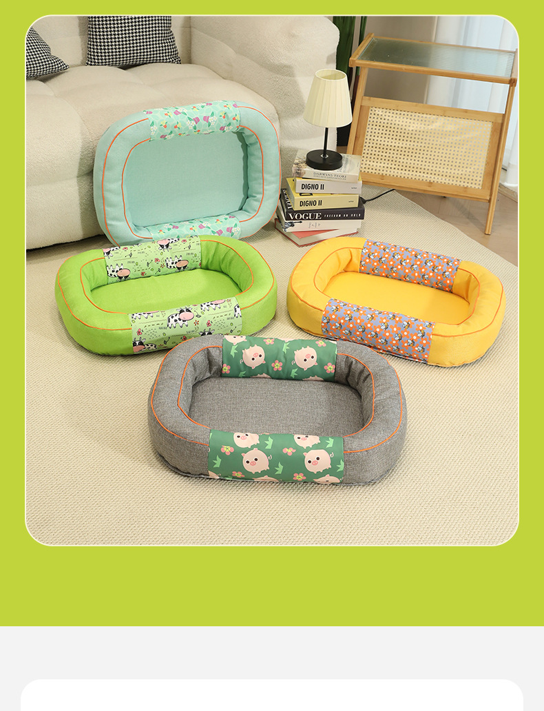 Size M Blue Cozy Pet Bed for Small Dogs and Cats - Durable & Chew-Resistant Nest for All Seasons โ image 3
