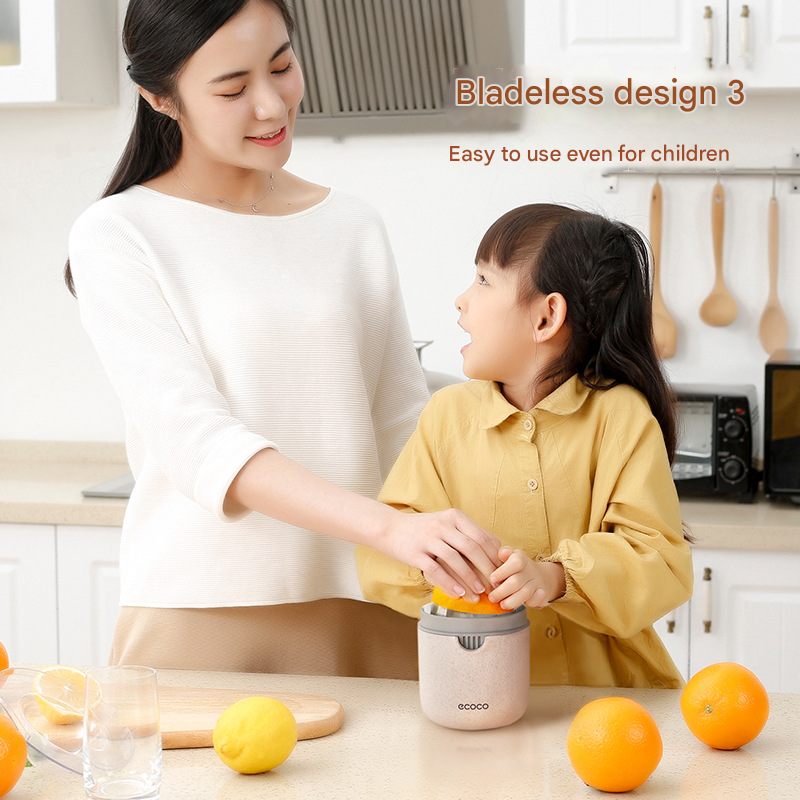 Portable Manual Citrus Juicer Hand Press Lemon Orange Squeezer 2-in-1 Reamer with Built-in 470ml Cup, PP Material Lightweight Fruit Juicer for Kitchen Travel โ image 2