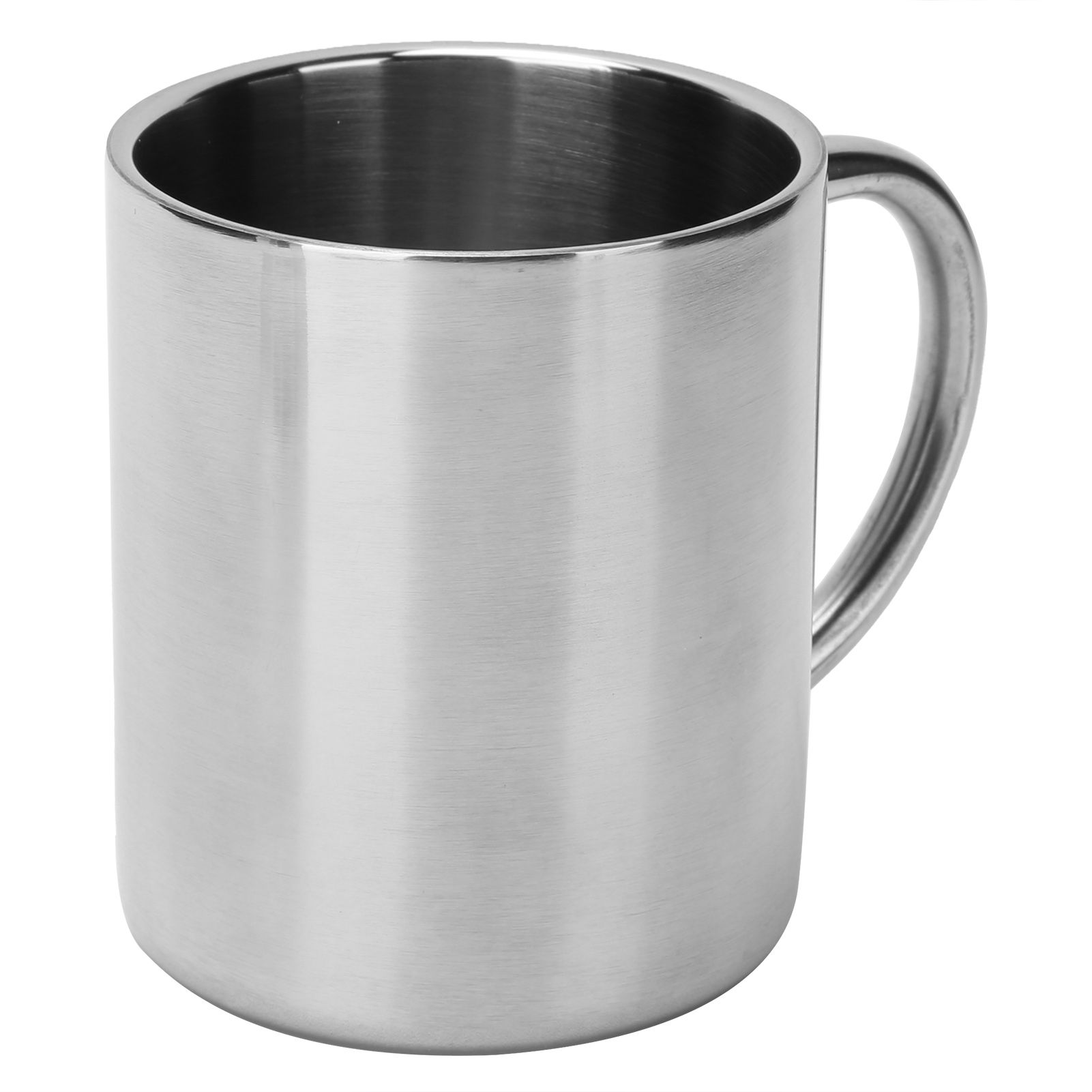 Mug Cup 304 Stainless Steel Sanding Mirror Finish Portable Coffee Cup with Handle 300ml — image 6