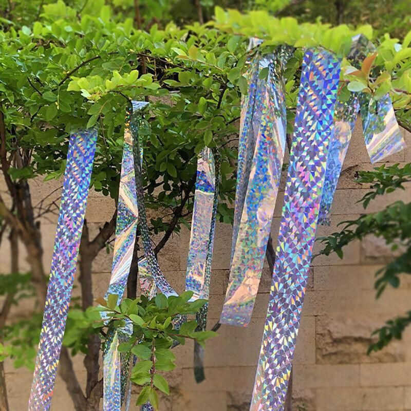 Bird Repellent Laser Reflective Tape Garden Birds Deterrent Double-Side Tapes — image 5