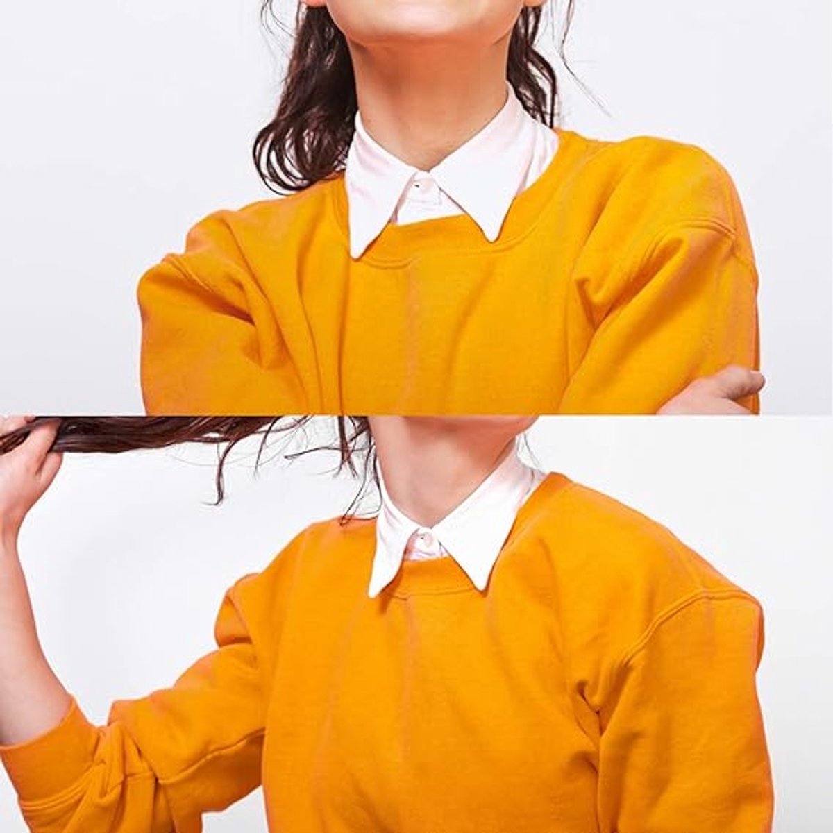 Set of 3 Women's Shirt Collars - Detachable Pointed Collar Basic - Collars for Women - Detachable Women's Collars to Wear Undergarments - Shirt Collar - Faux — image 3