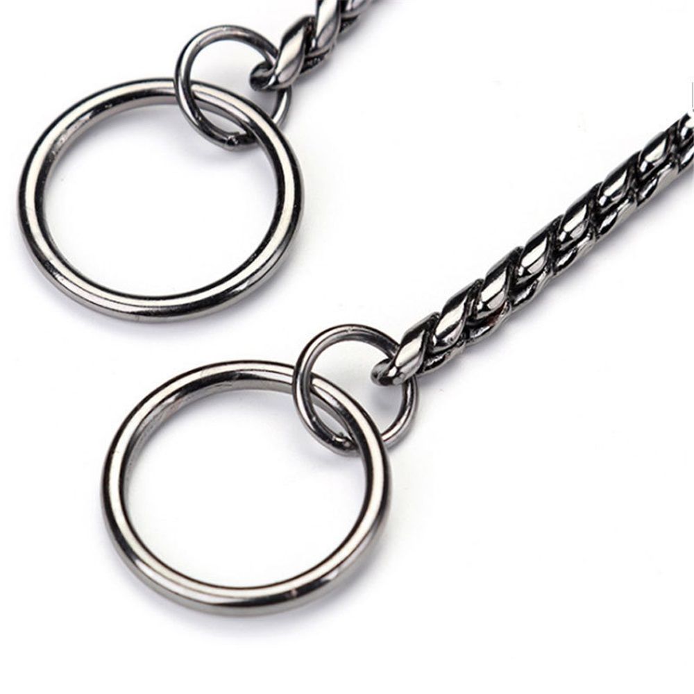 Dog P snake chain titanium steel metal dog training plug/collar is recommended for professional training (silver 4.5 * 45cm) — image 4