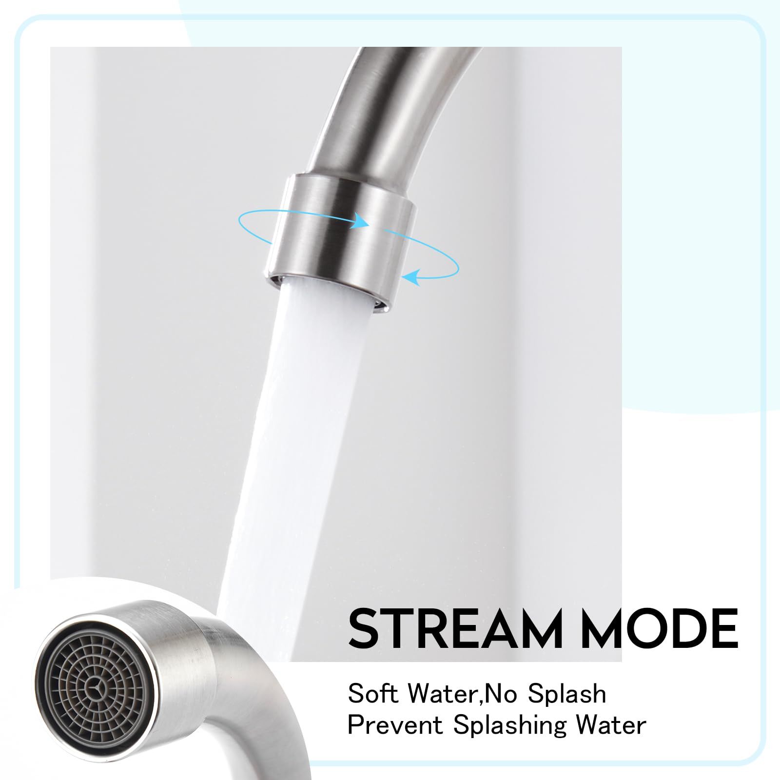 Kitchen Faucet Cold Water Only Brushed Nickel Kitchen Sink Faucet Single Handle Cold Faucet Bar Sink Faucet Outdoor — image 4