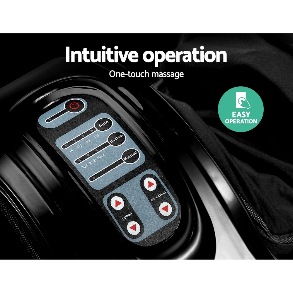 Livemor Foot Massager Shiatsu Massagers Electric Remote Roller Kneading Black — image 5