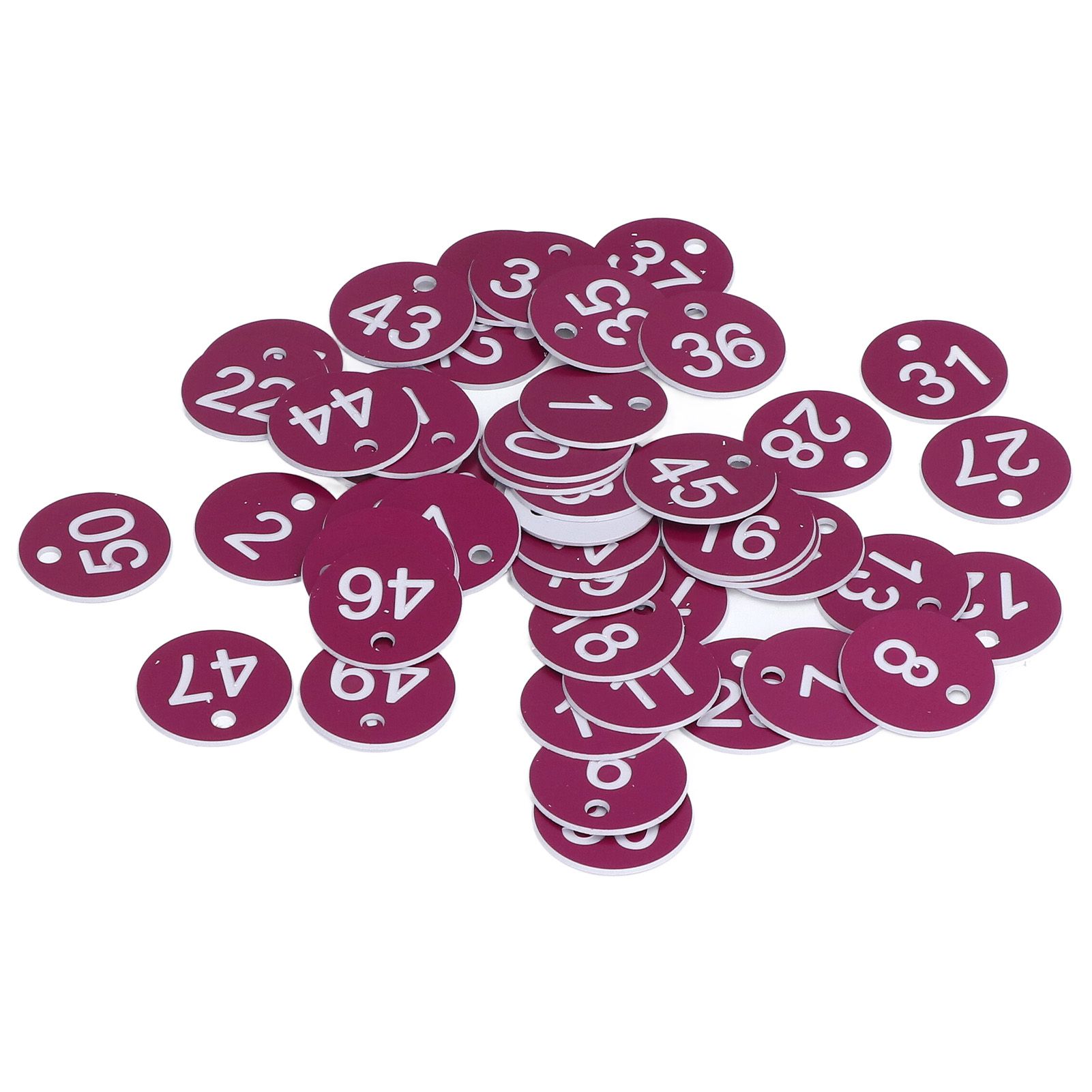 50Pcs Numbered Label Round Simple Beautiful Beehive Tag Breeding Supplies for Beekeeping Animal HusbandryNumbers 1 to 50 Purple — image 4