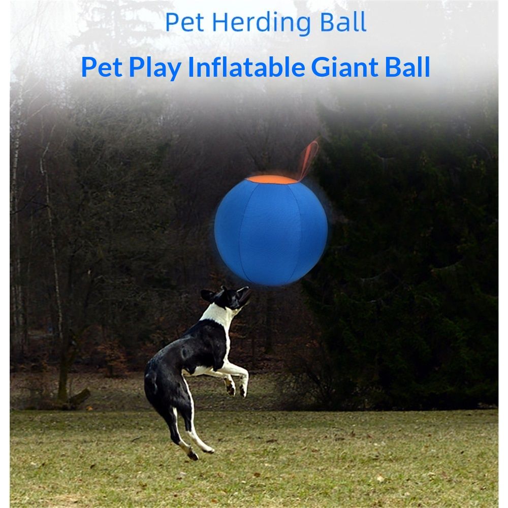 Herding Ball for Dogs, 18" Large Ball Interactive Dog Toys for Medium & Large Dogs, Complete Set Dog Ball with Hand Pump, Horse Ball for Playing, Pet Ball Toy โ image 4