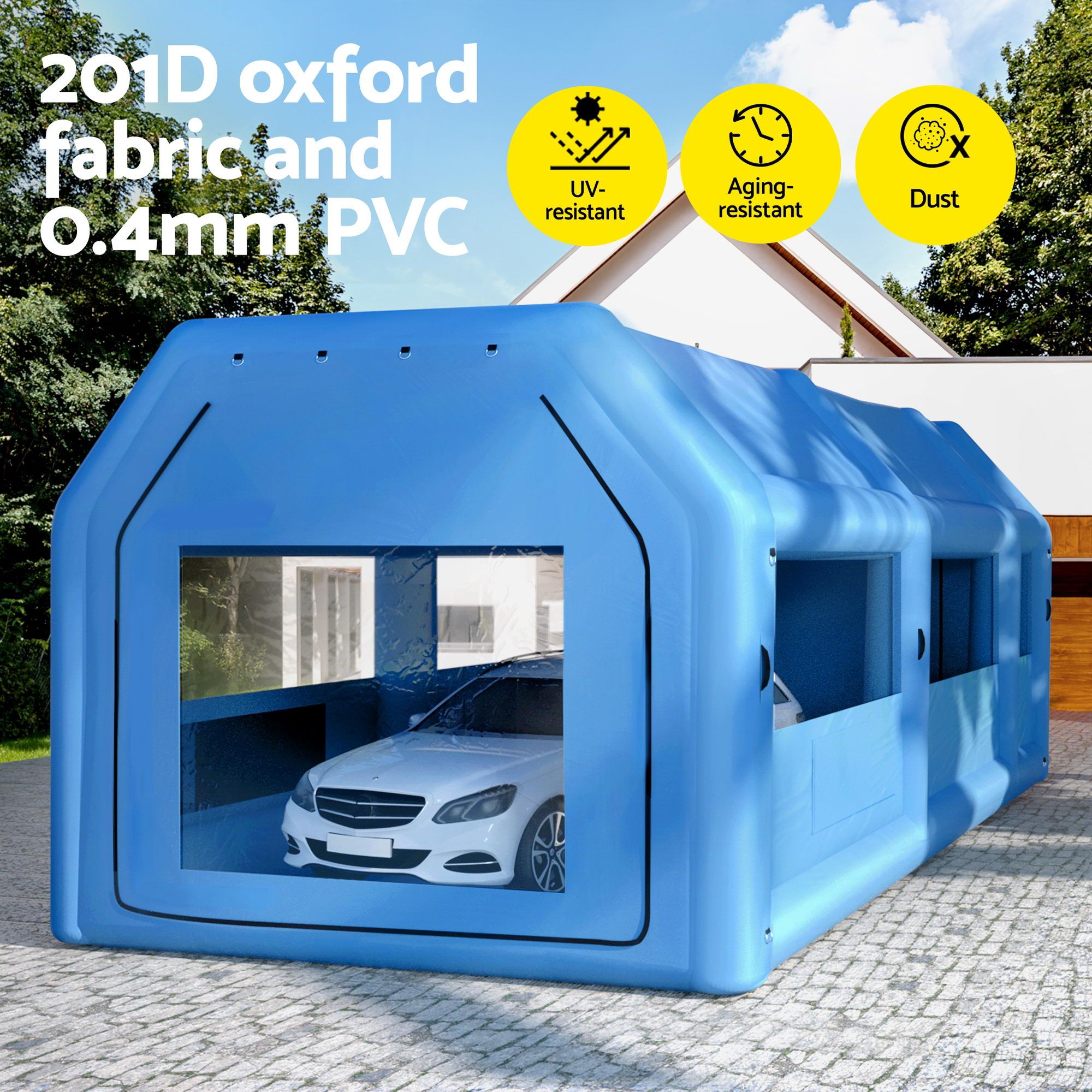 Giantz Inflatable Spray Booth Car Paint Tent 1000X500X350cm 2 Blowers Filter Mobile Garage Workstation โ image 5