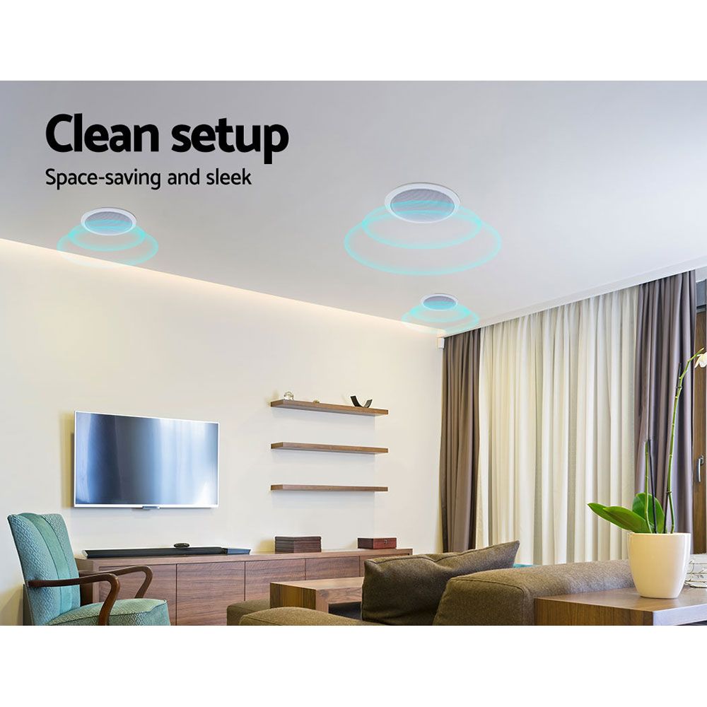 Giantz 6''Ceiling Speakers In Wall Speaker Home Audio Stereos Tweeter 2pcs โ image 5