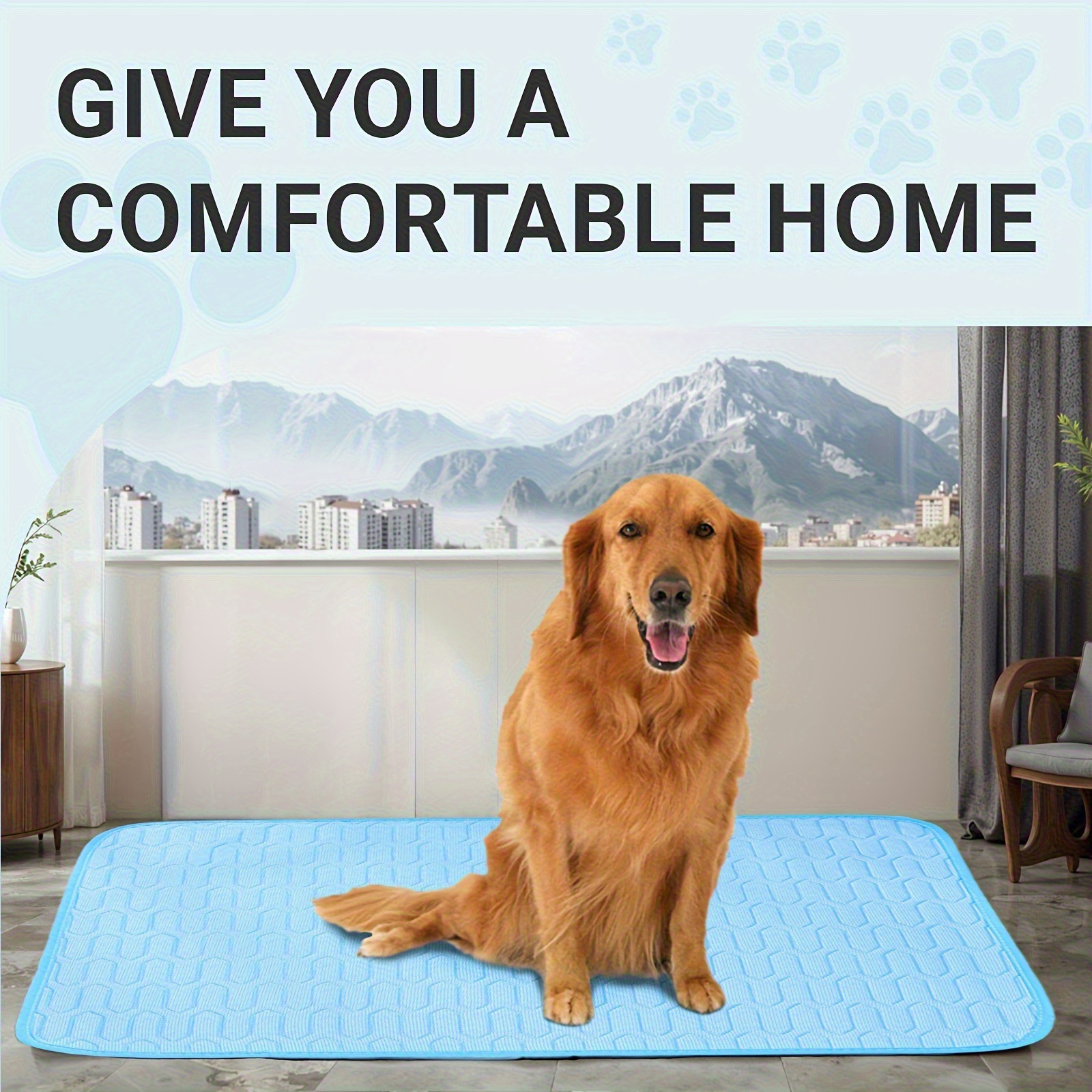 Grey Pet Summer Ice Silk Cooling Mat - Breathable Latex Sleep Pad for Dogs & Cats (70*50cm) — image 4