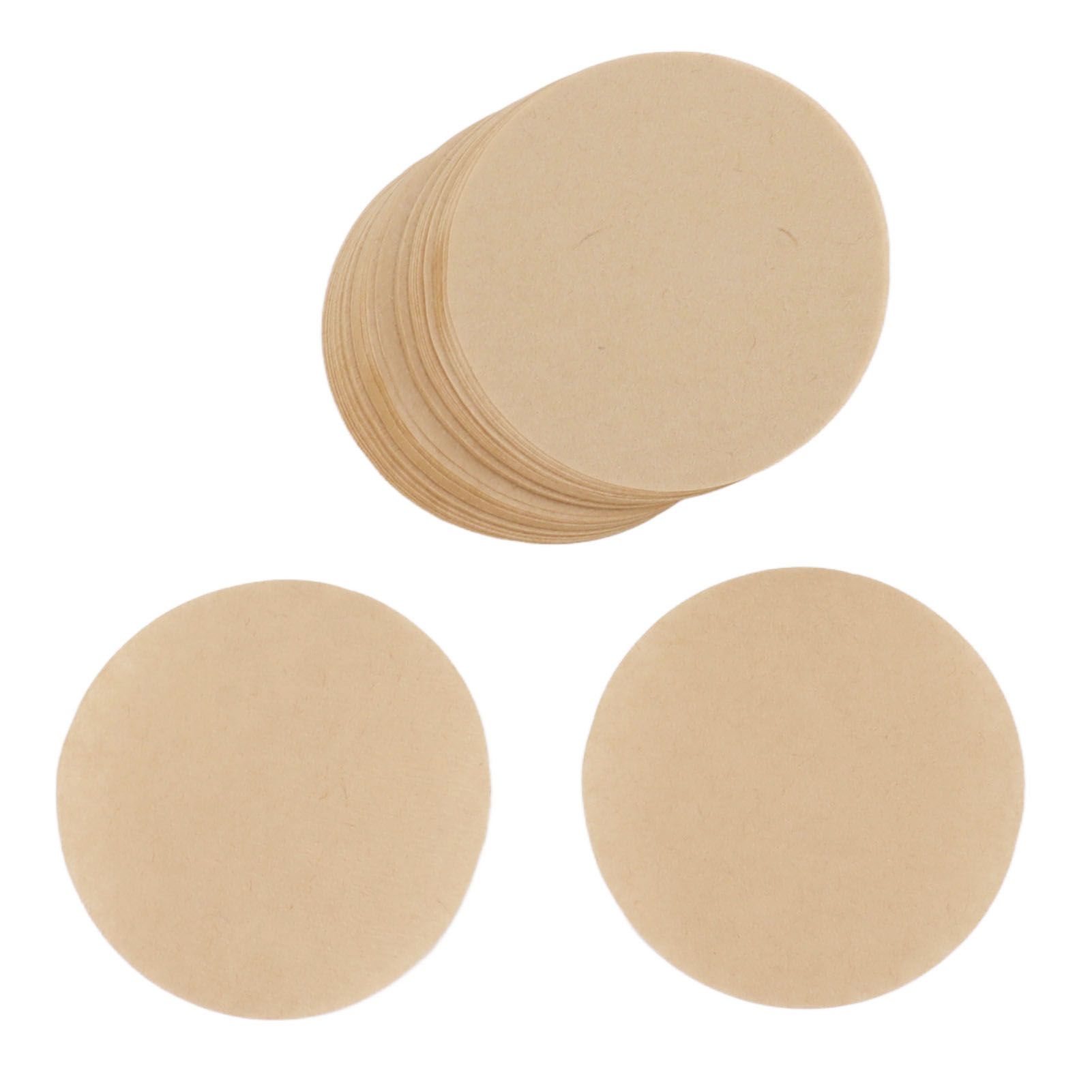 100Pcs 64mm Round Coffee Filter Unbleached Natural Coffee Filter Paper for 1 to 2 People Measure โ image 6